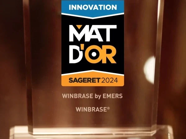 La pince WINBRASE a été récompensée par le label Innovation produit BTP de l'année aux MAT D'OR le 25 mars 2024 !